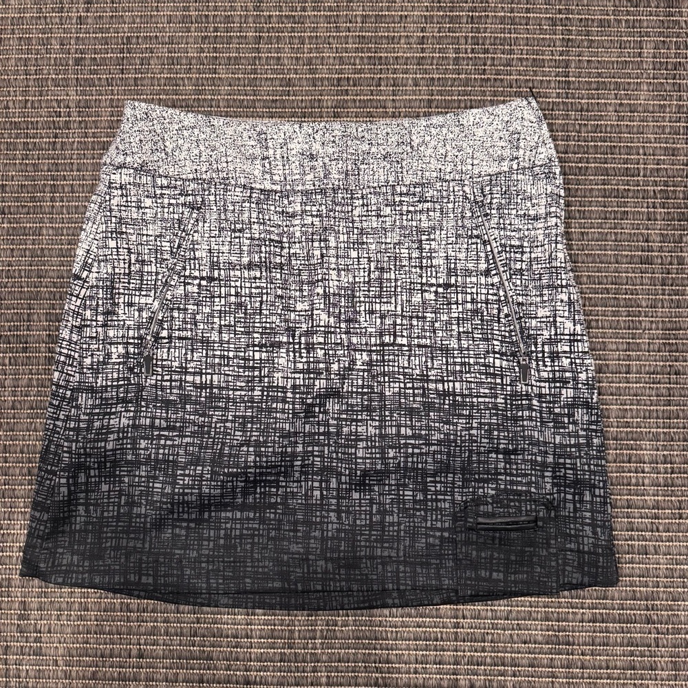 jamie sadock Gray Ombre Crosshatch Skirt